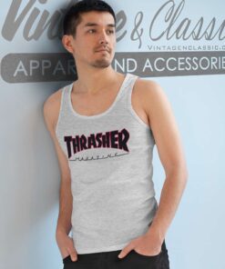 Thrasher Magazine Red Black Logo Tank Top Racerback