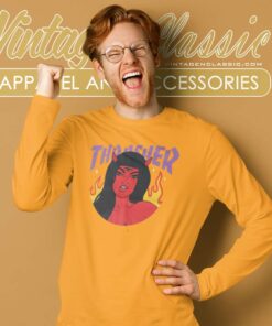 Thrasher Magazine Roja Logo Long Sleeve Tee