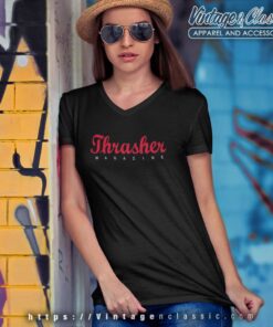 Thrasher Magazine Script V Neck TShirt