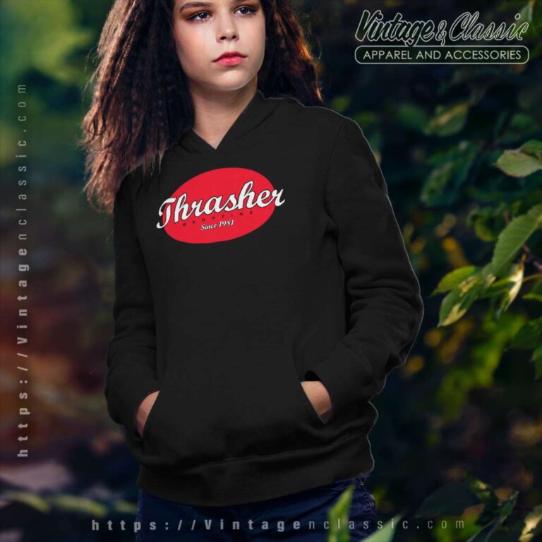 Thrasher Magazine Since 1981 Oval Logo Hoodie Thrasher Magazine Since 1981 Oval Logo Hoodie