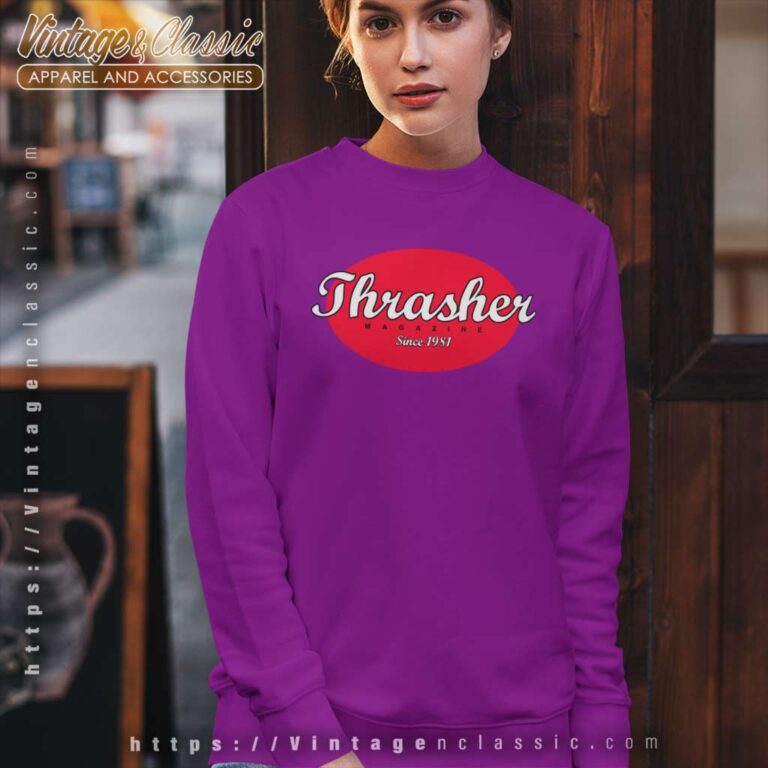 Thrasher Magazine Since 1981 Oval Logo Sweatshirt Thrasher Magazine Since 1981 Oval Logo Sweatshirt