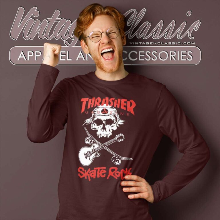 Thrasher Magazine Skate Rock Long Sleeve Tee Thrasher Magazine Skate Rock Long Sleeve Tee