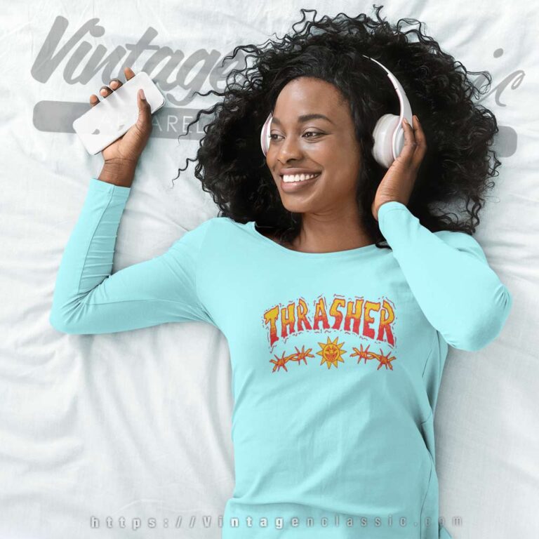 Thrasher Magazine Sketch Long Sleeve Tee Thrasher Magazine Sketch Long Sleeve Tee