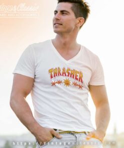 Thrasher Magazine Sketch V Neck TShirt
