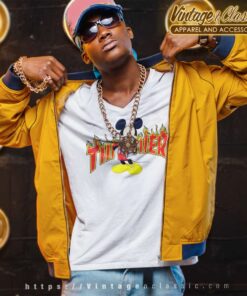 Thrasher Mickey Mouse V Neck TShirt