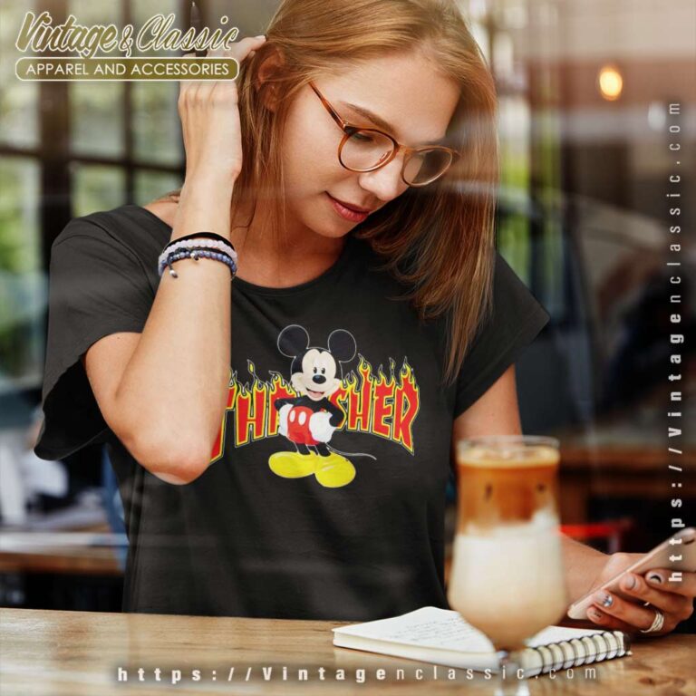 Thrasher Mickey Mouse Women TShirt Thrasher Mickey Mouse Women TShirt