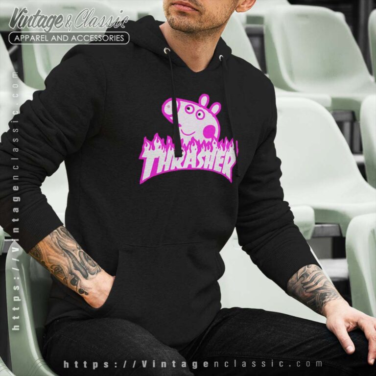 Thrasher Peppa Pig Flame Parody Hoodie Thrasher Peppa Pig Flame Parody Hoodie