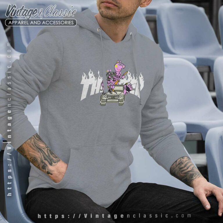 Thrasher Peppa Pig Gangster Shirt Hoodie Thrasher Peppa Pig Gangster Shirt Hoodie