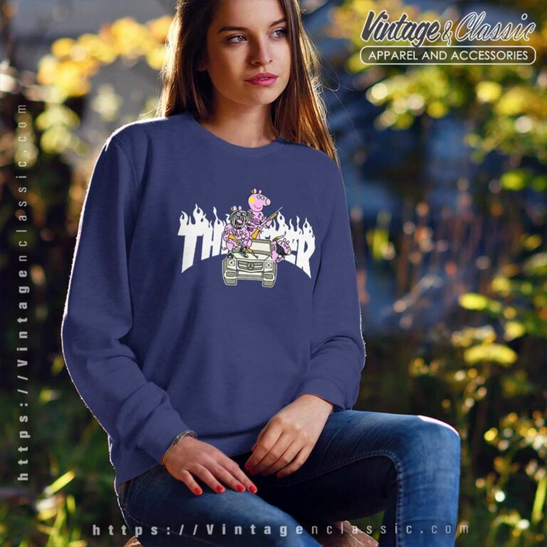 Thrasher Peppa Pig Gangster Shirt Sweatshirt Thrasher Peppa Pig Gangster Shirt Sweatshirt