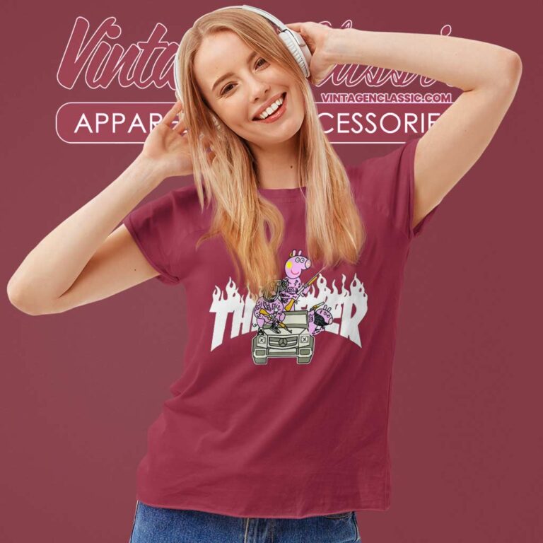 Thrasher Peppa Pig Gangster Shirt Women TShirt Thrasher Peppa Pig Gangster Shirt Women TShirt