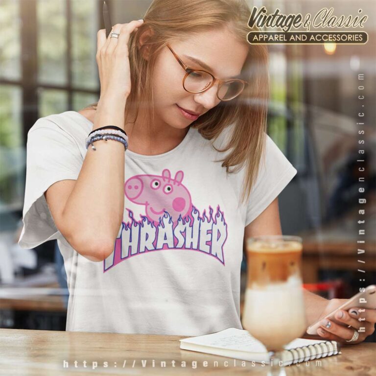 Thrasher Peppa Pig Women TShirt Thrasher Peppa Pig Women TShirt