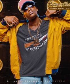 Thrasher Scarred 4 Life By Neckface V Neck TShirt