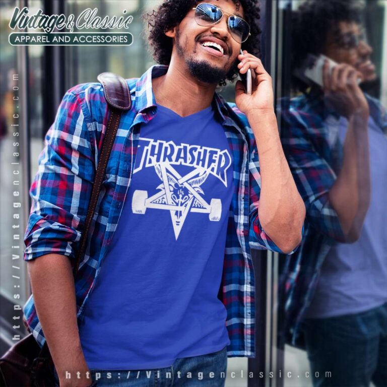 Thrasher Skate Goat Star V Neck TShirt Thrasher Skate Goat Star V Neck TShirt