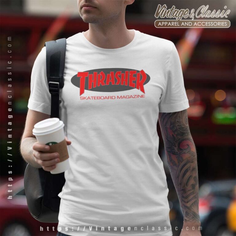 Thrasher Skateboard Spellout Big Logo T Shirt Thrasher Skateboard Spellout Big Logo T Shirt