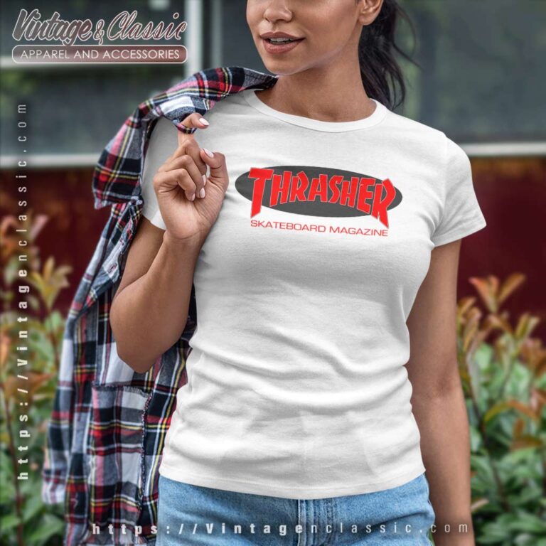 Thrasher Skateboard Spellout Big Logo Women TShirt Thrasher Skateboard Spellout Big Logo Women TShirt
