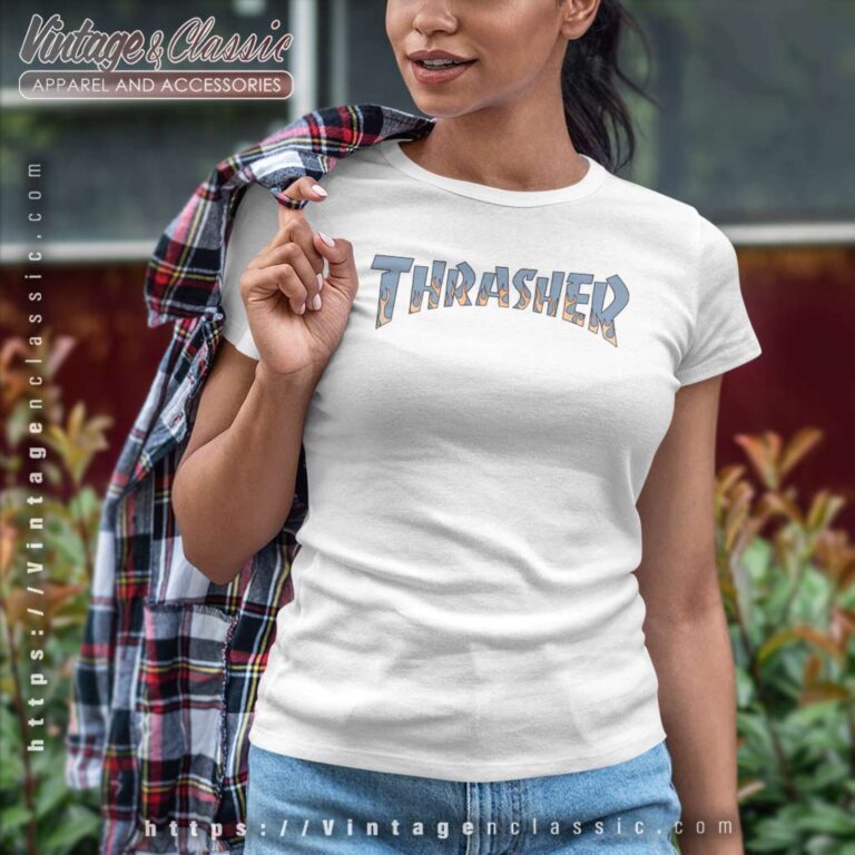 Thrasher Skateboarding Flame Logo Women TShirt Thrasher Skateboarding Flame Logo Women TShirt