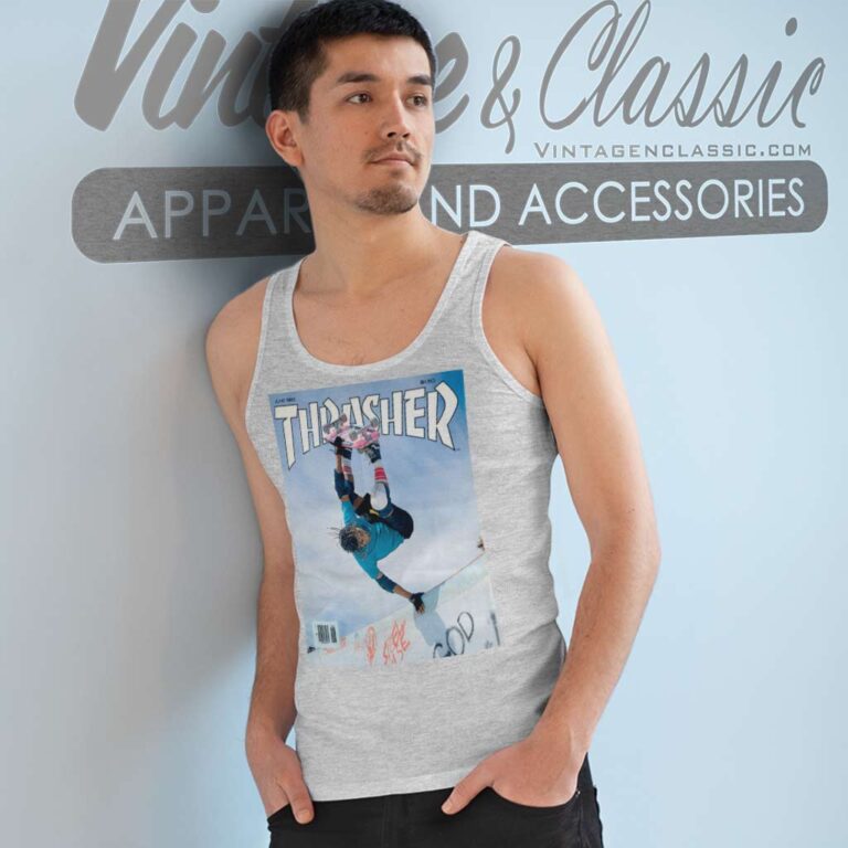 Thrasher Skateboarding Magazine Cover Tank Top Racerback Thrasher Skateboarding Magazine Cover Tank Top Racerback