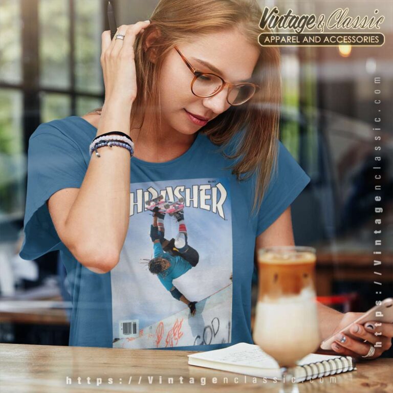 Thrasher Skateboarding Magazine Cover Women TShirt Thrasher Skateboarding Magazine Cover Women TShirt