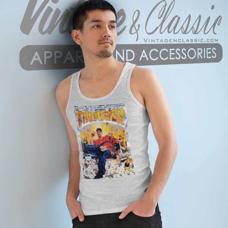 Thrasher Soty Brian Anderson Tank Top Racerback Thrasher Soty Brian Anderson Tank Top Racerback