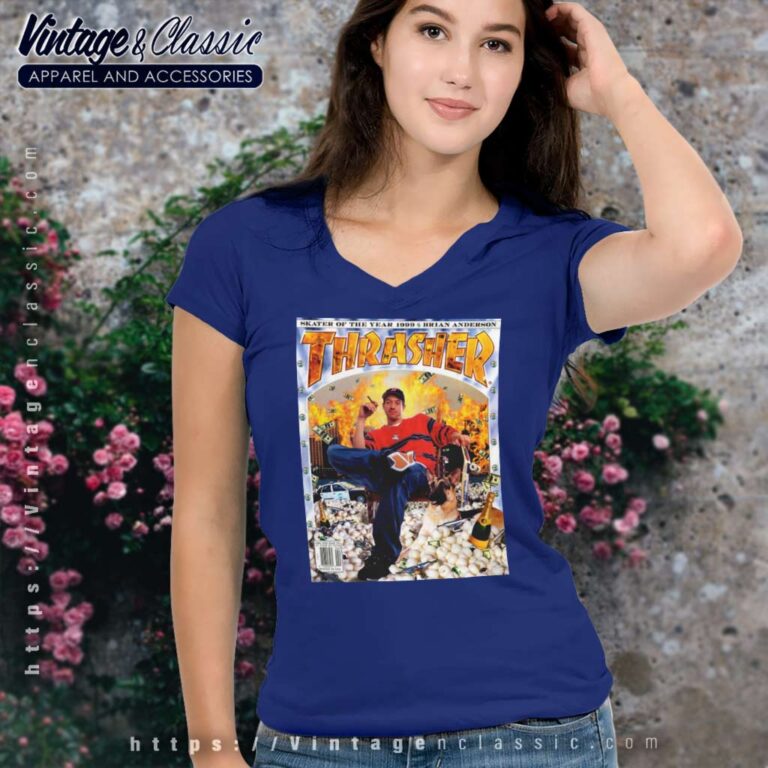 Thrasher Soty Brian Anderson V Neck TShirt Thrasher Soty Brian Anderson V Neck TShirt
