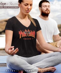 Thrasher Truck 1 Logo V Neck TShirt