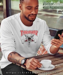 Thrasher Two Tone Skategoat Shirt 5 Thrasher Two Tone Skategoat Sweatshirt