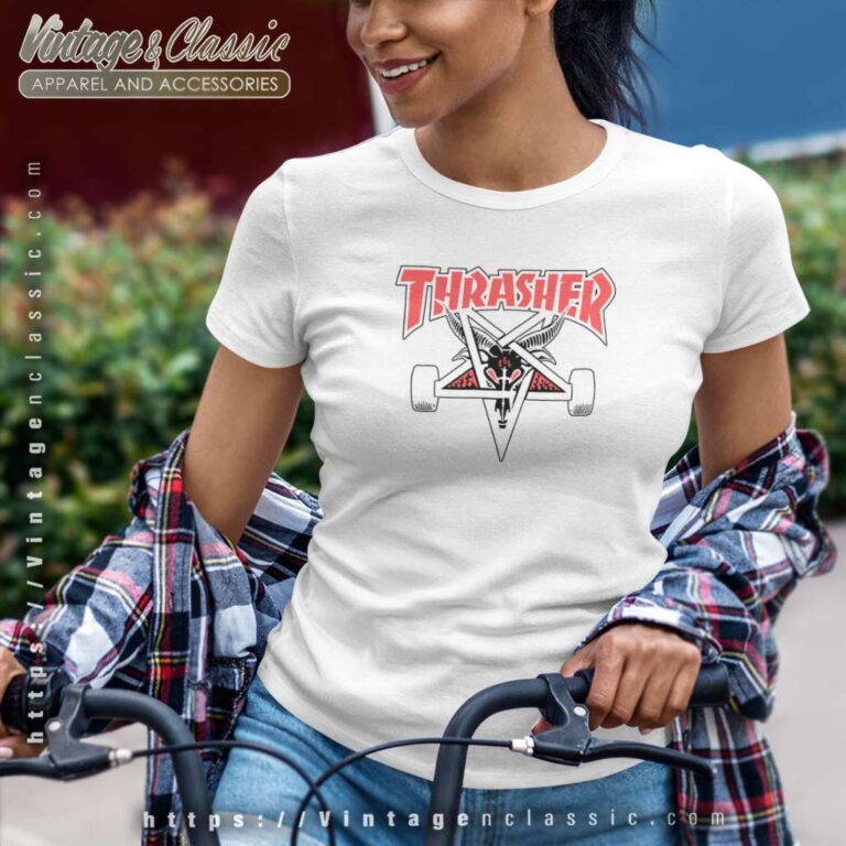 Thrasher Two Tone Skategoat Women TShirt Thrasher Two Tone Skategoat Women TShirt