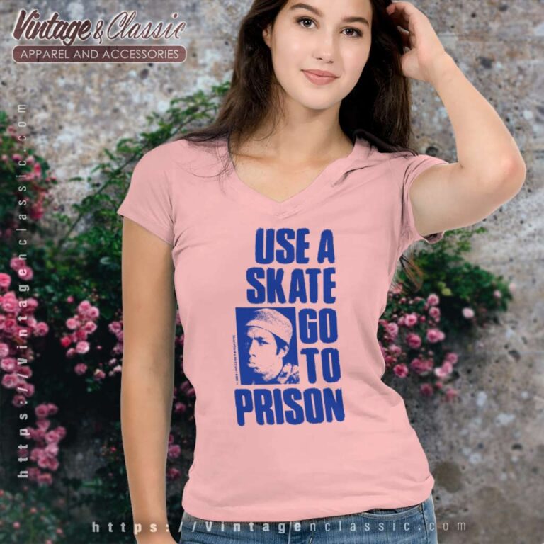 Thrasher Use A Skate Go To Prison V Neck TShirt Thrasher Use A Skate Go To Prison V Neck TShirt