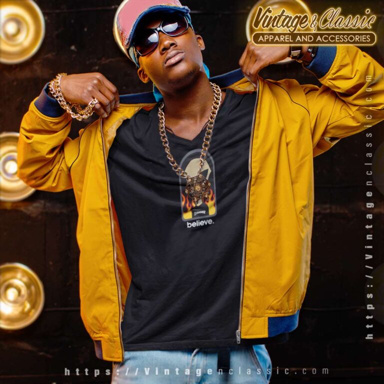 Thrasher X Aws Believe V Neck TShirt Thrasher X Aws Believe V Neck TShirt