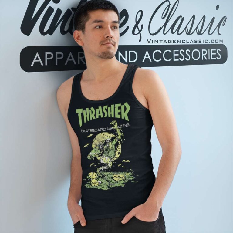 Thrasher X Magical Mosh Misfits Tank Top Racerback Thrasher X Magical Mosh Misfits Tank Top Racerback