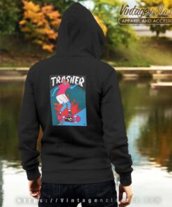 Thrasher X Parra Hurricane Black Hoodie Back