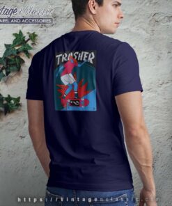 Thrasher X Parra Hurricane Navy T Shirt back
