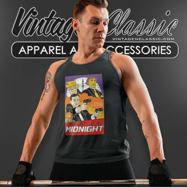 Threat Level Midnight Poster Tank Top Racerback Threat Level Midnight Poster Tank Top Racerback