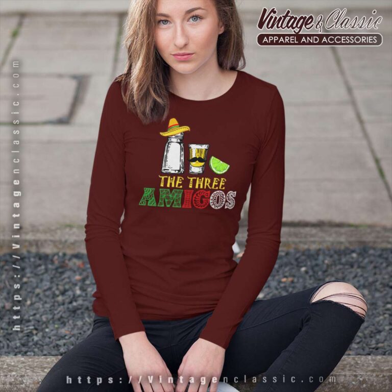 Three Amigos Salt Tequila Lime Long Sleeve Tee Three Amigos Salt Tequila Lime Long Sleeve Tee