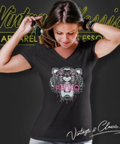 Tiger Kenzo Paris Logo Shirt 4 Tiger Kenzo Paris Logo V Neck TShirt