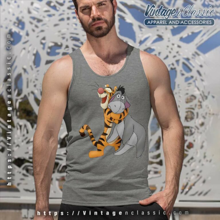 Tigger Hugging Eeyore Winnie The Pooh Tank Top Racerback Tigger Hugging Eeyore Winnie The Pooh Tank Top Racerback
