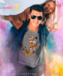 Tigger Hugging Eeyore Winnie The Pooh V Neck TShirt