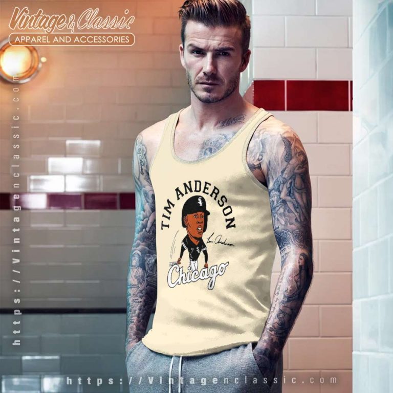 Tim Anderson Chicago White Sox Caricature Tank Top Racerback Tim Anderson Chicago White Sox Caricature Tank Top Racerback