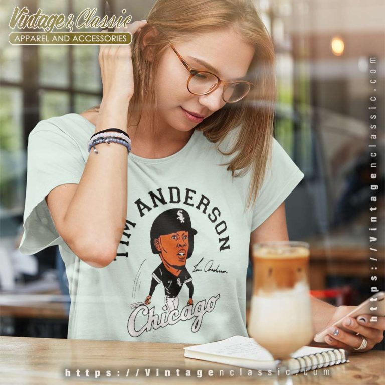 Tim Anderson Chicago White Sox Caricature Women TShirt Tim Anderson Chicago White Sox Caricature Women TShirt
