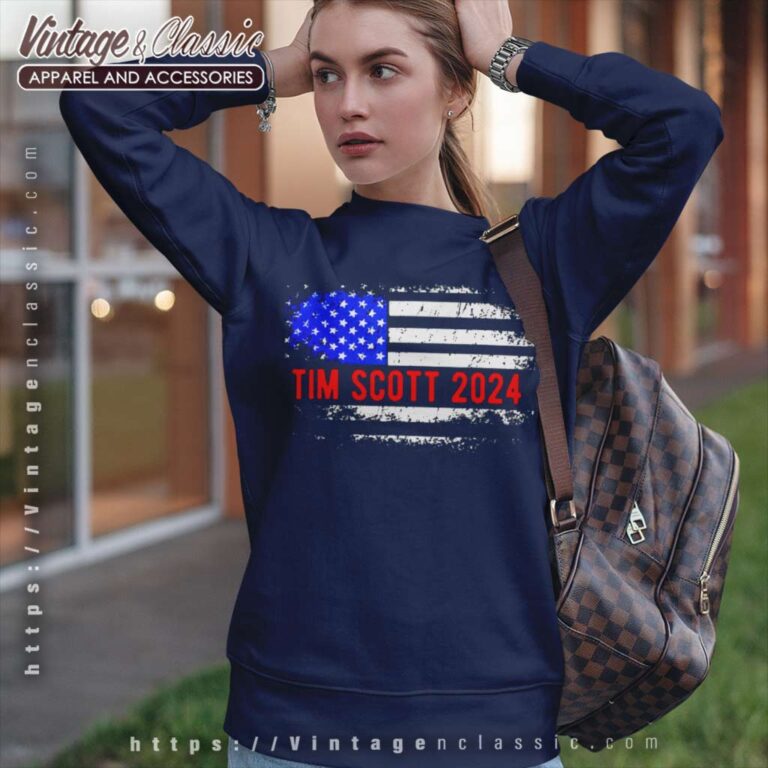 Tim Scott 2024 For President Flag Sweatshirt Tim Scott 2024 For President Flag Sweatshirt