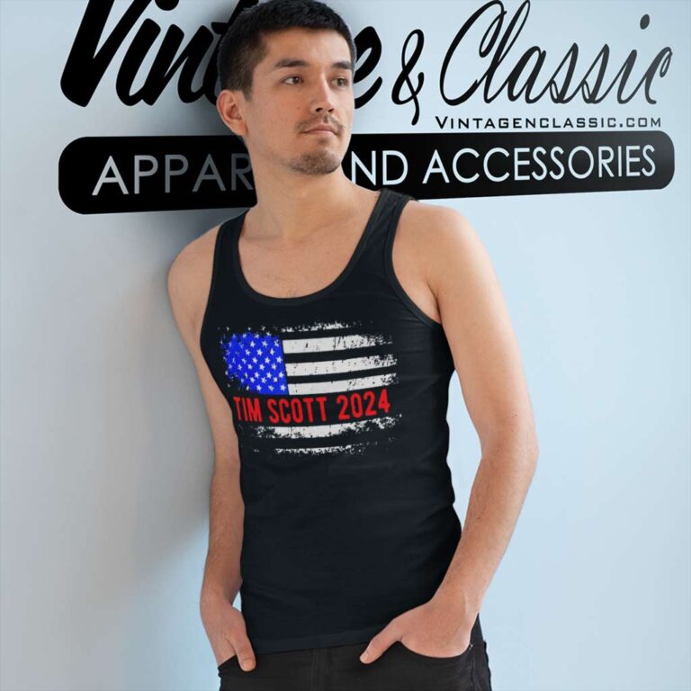 Tim Scott 2024 For President Flag Tank Top Racerback Tim Scott 2024 For President Flag Tank Top Racerback