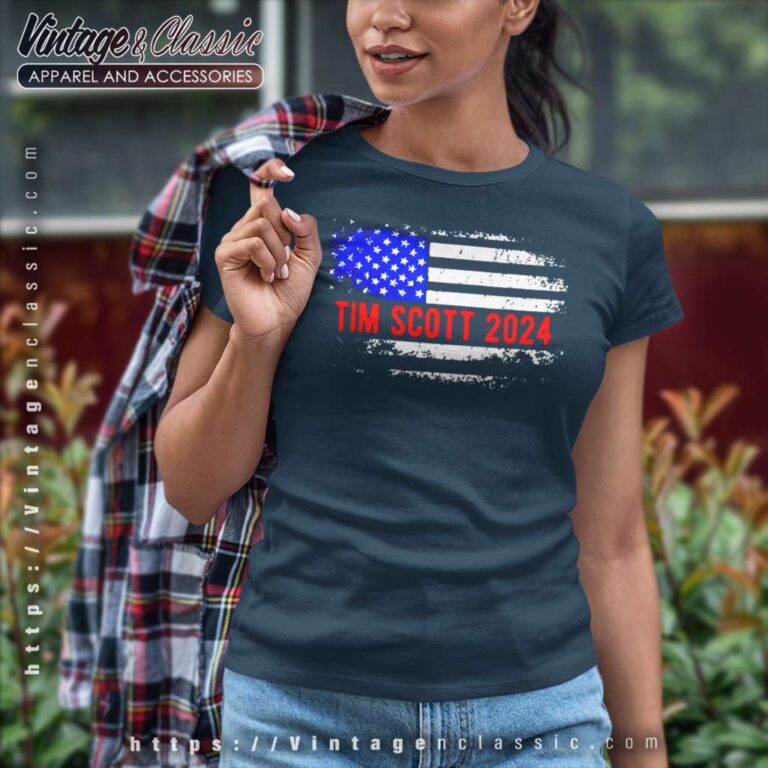 Tim Scott 2024 For President Flag Women TShirt Tim Scott 2024 For President Flag Women TShirt