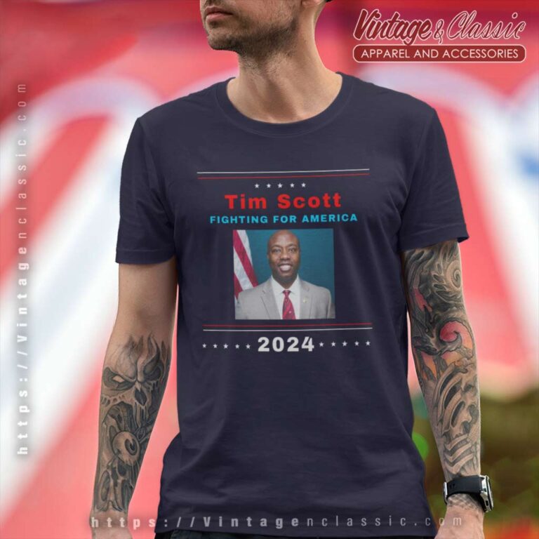 Tim Scott Fighting For America 2024 T Shirt Tim Scott Fighting For America 2024 T Shirt