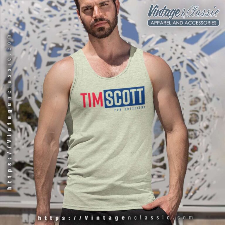 Tim Scott For President 2024 Tank Top Racerback Tim Scott For President 2024 Tank Top Racerback