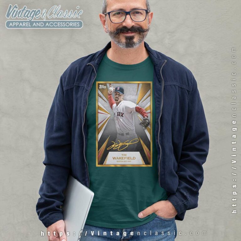 Tim Wakefield Boston Red Sox Iconic Signatures Long Sleeve Tee Tim Wakefield Boston Red Sox Iconic Signatures Long Sleeve Tee