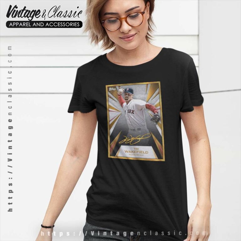 Tim Wakefield Boston Red Sox Iconic Signatures Women TShirt Tim Wakefield Boston Red Sox Iconic Signatures Women TShirt
