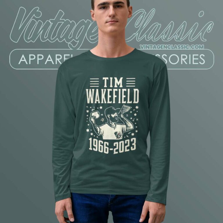 Tim Wakefield Shirts Boston Red Sox Baseball Pitcher Long Sleeve Tee Tim Wakefield Shirts Boston Red Sox Baseball Pitcher Long Sleeve Tee