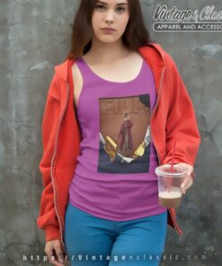 Timothee Chalamet Covers Shirt In Wonka Total Film Tank Top Racerback