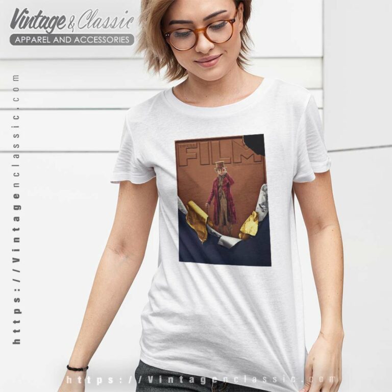Timothee Chalamet Covers Shirt In Wonka Total Film Women TShirt Timothee Chalamet Covers Shirt In Wonka Total Film Women TShirt