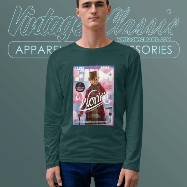 Timothee Chalamet In Wonka Total Film Poster Shirt New Look At Long Sleeve Tee Timothee Chalamet In Wonka Total Film Poster Shirt New Look At Long Sleeve Tee